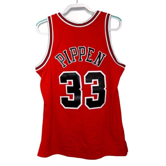 MITCHELL & NESS red jersey Chicago Bulls NBA Scottie Pippen #33 2003-2004 size L - Picture 2 of 6